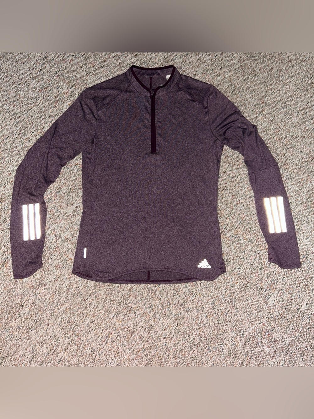 Adidas Quarter-Zip Training Top - Dark Plum